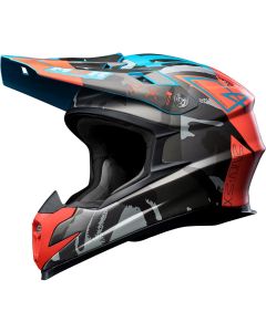 M2R 2017 X4.5 Division PC-12F Matte Red/Blue Helmet
