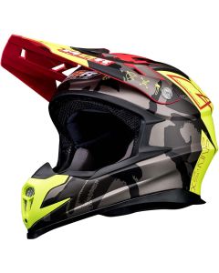 M2R 2017 X4.5 Division PC-3F Matte Yellow/Red Helmet